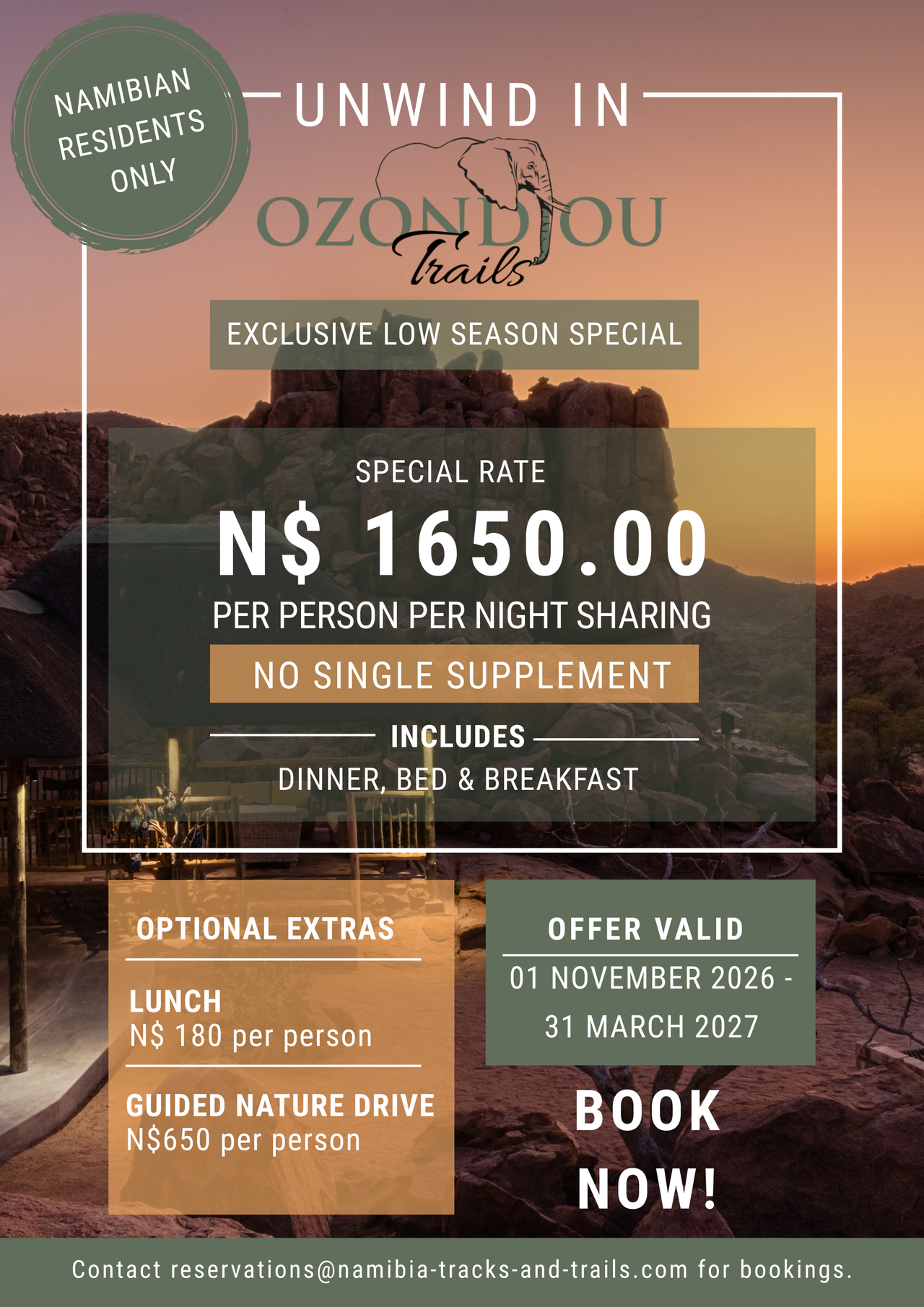 Namibian Residents Low Season Special